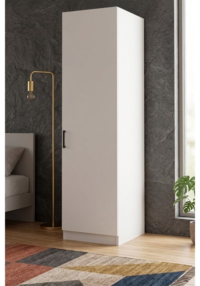 Royem Gardrop Elbise Dolabı Raflı Elbise Dolabı Beyaz