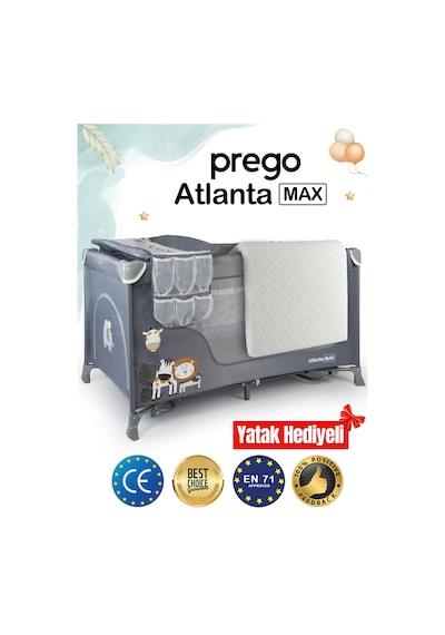 Prego Atlanta Max Alt Açma Üniteli Oyun Parkı + Yatak