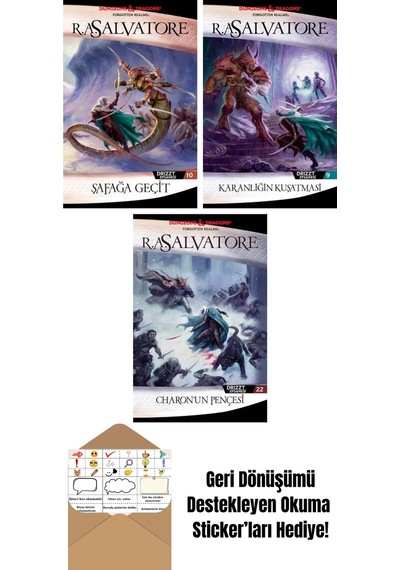Şafağa Geçit Drizzt Efsanesi 10. Kitap + Karanlığın Kuşatması Drizzt Efsanesi 9. Kitap + Charon Un Pençesi Drizzt Efsanesi 22. Kitap
