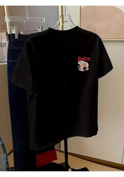 Wear Vexel Kadın Ön Ve Arka Baskılı T-shirt Kısa Kol Bisiklet Yaka Regular Fit Tişört - Siyah Siyah Wear Vexel Kadın Ön Ve Arka Baskılı T-shirt Kısa Kol Bisiklet Yaka Regular Fit Tişört - Siyah Siyah
