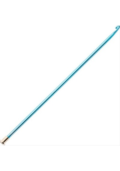 Abarta 5,0mm Renkli Metal Gagalı Örgü Şiş Tunus Tığ 25cm-mavi 1 Adet