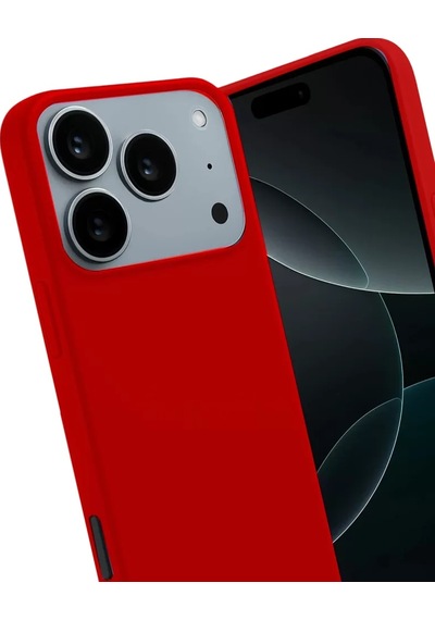 Hmngoakkllby Apple Apple iPhone Uyumlu 17 Pro Max/18 Pro Max First Silikon - Kırmızı Akllhmng standart