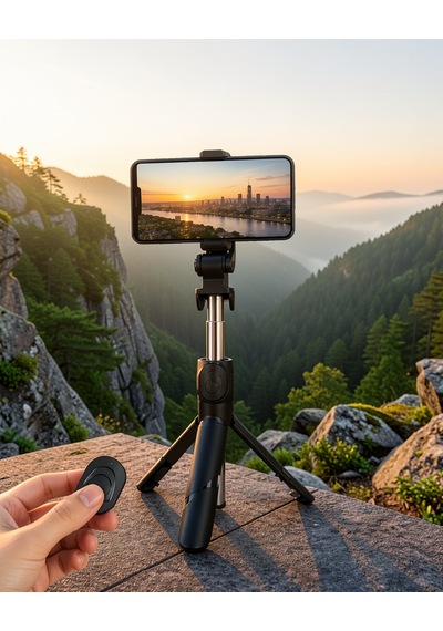 Selfie Çubuğu Ayaklı Tripod Kumandalı Uuczselfieçubuğu2-1