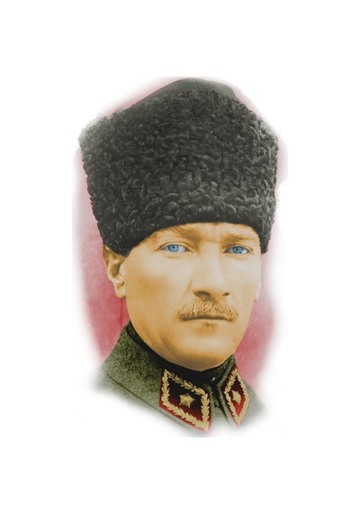 Atatürk Araba Sticker Yapıştırması 18cm ve 7Cm 2 Adet md7