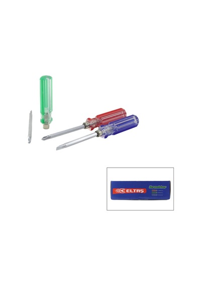 Eltaş Lrd-159 Riko 2in1 Tornavida - Çift Taraflı Yıldız Ve Düz Uç Renkli- 24'li Paket