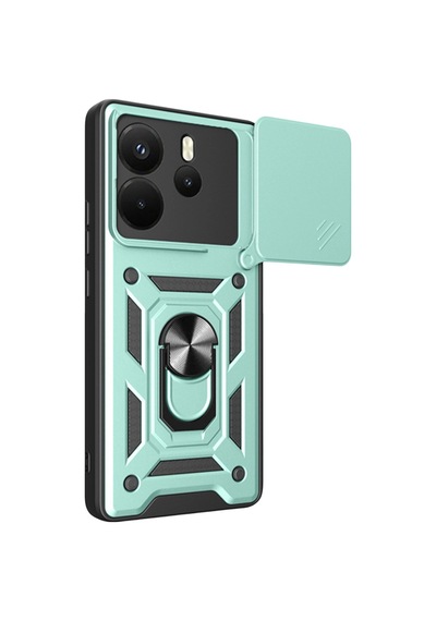 Xiaomi Redmi Note 14 4g Pars Lens Yüzüklü Silikon - Yeşil 0.2M-Çok Renkli
