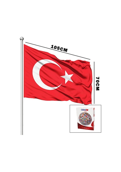 Türk Bayrağı - 70x105 Cm - Alpaka Kumaş