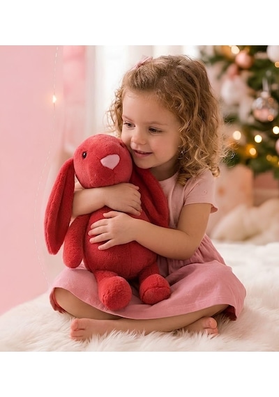 Uyku Arkadaşım Uzun Kulak Bunny Peluş Tavşan 65 Cm Nar Çiçeği Genel