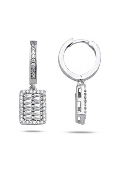 Brezza Lusso Jewelry Sallantılı Baget Işıltı Hagi Kadın Gümüş Küpe