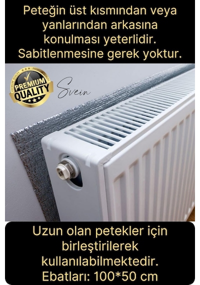 5 Adet Petek Arkası Isı Yalıtım Levhası Radyatör İzolasyon Kalorifer Ev Ofis Tasarruf Arkalığı