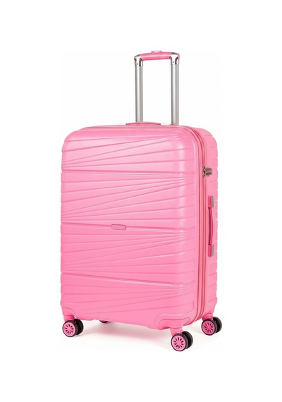 Premium Ultra Dayanıklı Büyük Boy Valiz - Pembe %100 Saf Pp Çok Renkli
