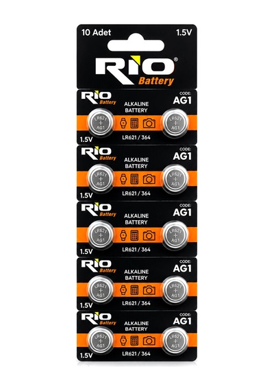Lr-621/364 Düğme Pil Alkalin 1.5v 10lu Kart Ag1