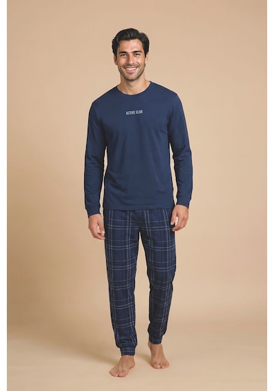 Wordex Falkom 5802 İnterlok Kışlık Kalın Kumaşlı Ekose Pijamalı Erkek Ev Pijama Takımı Mavi Wordex Falkom 5802 İnterlok Kışlık Kalın Kumaşlı Ekose Pijamalı Erkek Ev Pijama Takımı Mavi