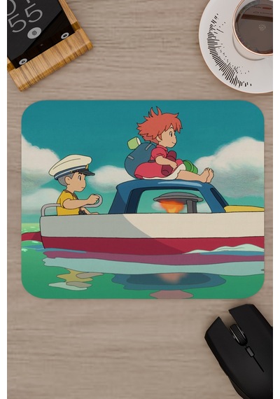 Ponyo Anime V5 - 22x18 Gaming Kauçuk Kaymaz Taban Mouse Pad Fare Altlığı