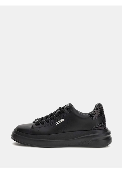 Guess Elbina Hakiki Deri Kadın Sneaker Ayakkabı Flfe10ele12 Siyah