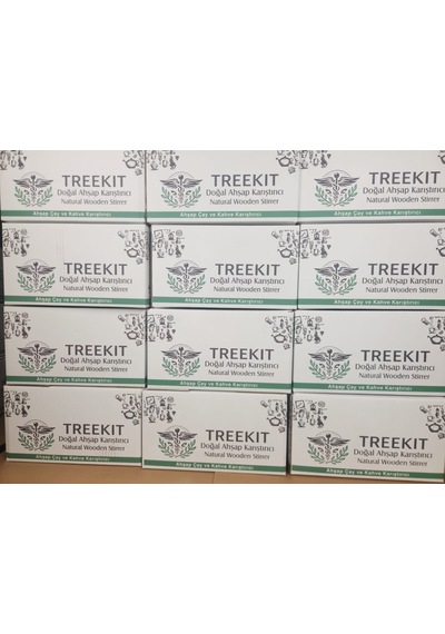 Treekit Ahşap Tahta Çay Kahve Karıştırıcı 11 Cm 9600 Adet %100 Doğal Açık Ahşap