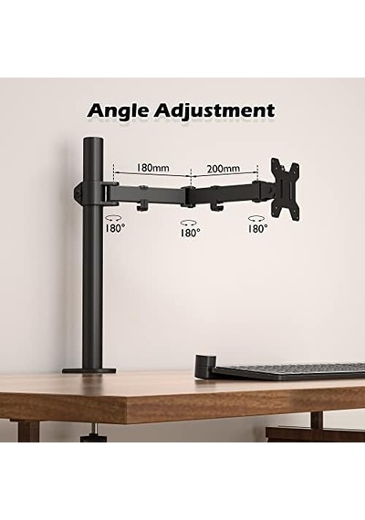 13-32 İnç Yüksekliği Ayarlanabilir Tekli Monitör Kolu, 10 Kg'a Kadar, Vesa 75x75/100x100