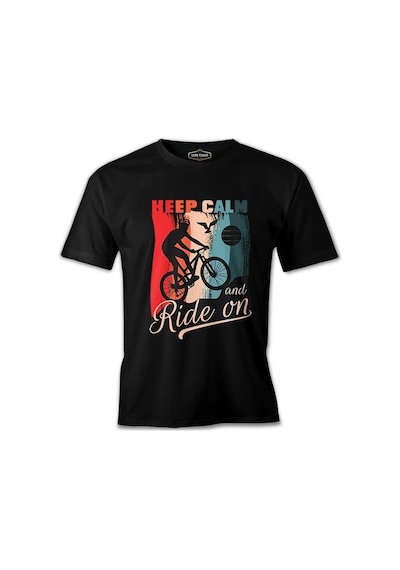 Bicycle Ride On Siyah Erkek Tshirt 001