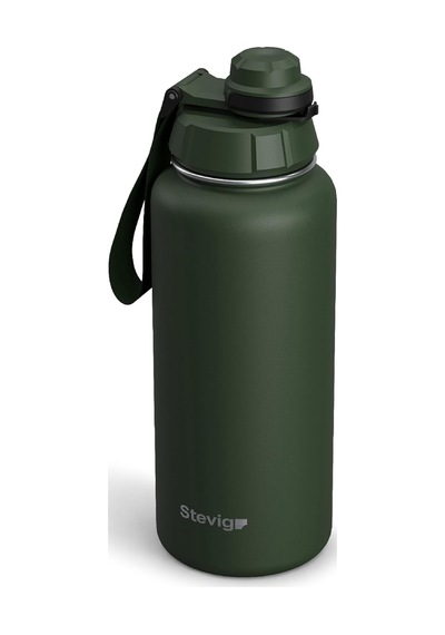 Stevig 1 Hand Leak-proof Sızdırmaz Çelik Termos 1000 Ml Green St-215 Çok Renkli