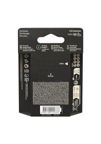 Gp Batteries Recyko Pro Aa Kalem Ni-mh Şarjlı Pil, 1.2 Volt, 6'li Kart