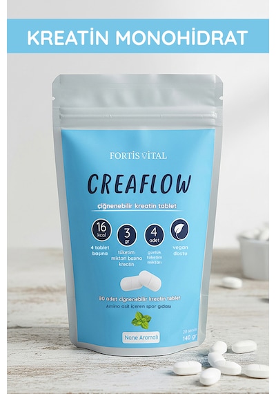 Creaflow Çiğnenebilir Kreatin 80 Tablet Aromalı