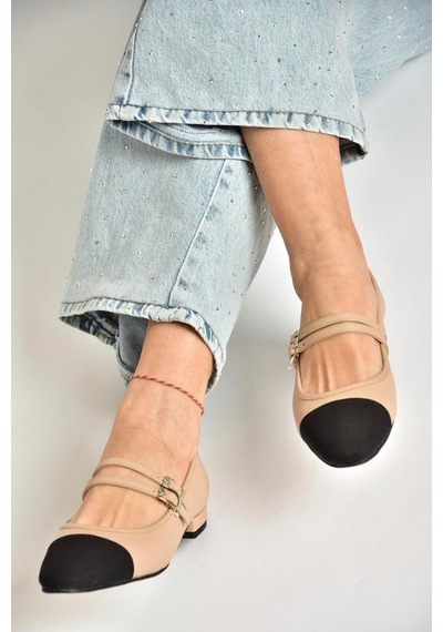 Fox Shoes U725512109 Ten Kadın Babet Ten-suni Deri Ten Rengi