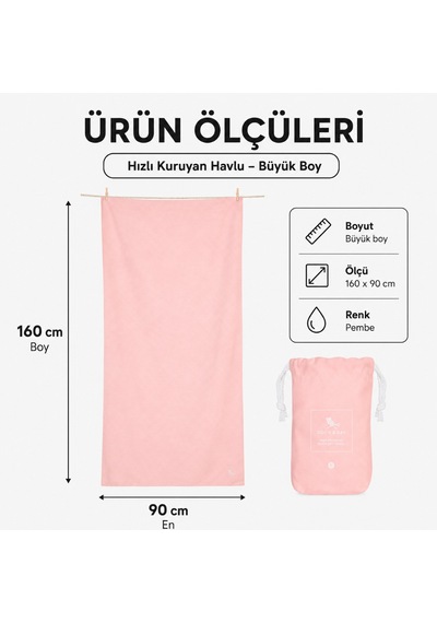 Dock And Bay Hızlı Kuruyan Havlu Essential L Island Pink Pembe
