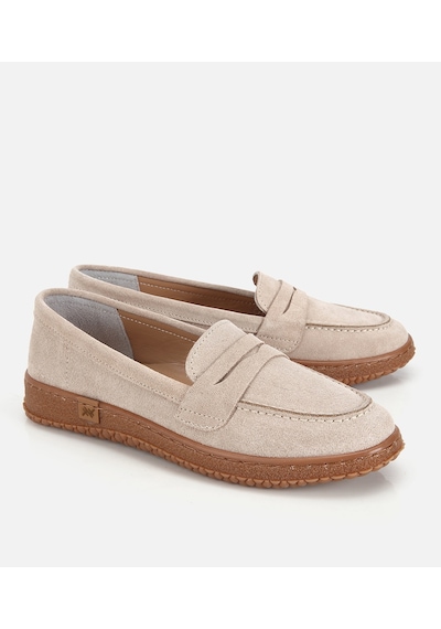 Hotiç Kadın Süet Deri Bej Yumuşak Tabanlı Günlük Loafer 01ayh320560a310 01ayh320560a310 Bej