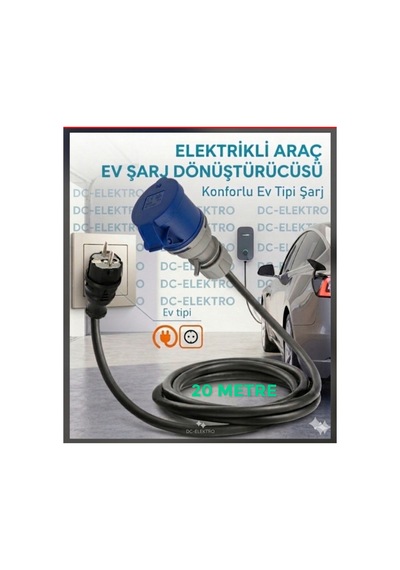 Araç Şarj Cihazı Için 3x4mm Hes Veya Öznur Kablolu Dönüştürücü Kablo Uzatma 20 Metre - 888600968 20 Metre - 888600968