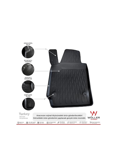 Skoda Fabia Paspas 1999 2007 Arası 3D Havuzlu Wöller Paspas