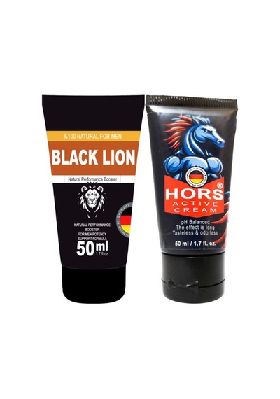 Black Lion Booster 50 + Hors Active Cream 50 / Erkeklere Özel Katılaştırıcı Krem Seti
