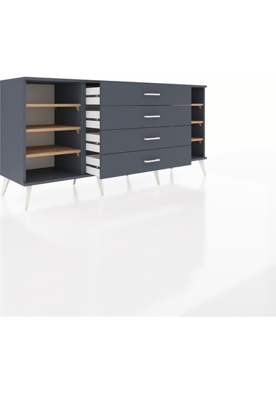 Hyperion Konsol 6 Raflı 4 Çekmeceli 176x44x83 Antrasit-çam/antrasit Çam/antrasit Hyperion Konsol 6 Raflı 4 Çekmeceli 176x44x83 Antrasit-çam/antrasit Çam/antrasit