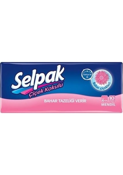 Selpak Çiçek Kokulu Mendil 10'lu 3 Paket