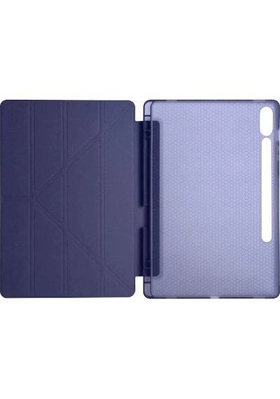 Newface Samsung Galaxy Uyumlu  X610 Tab S9 Fe Plus 12.4 Kılıf Kalemlikli Mars Tablet Kılıfı - Lacivert