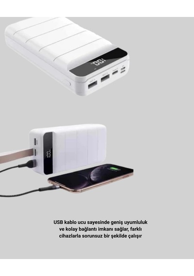 Hubrendy Tekno Lightning Ve Type-c Girişli 50000mah Powerbank Diğer