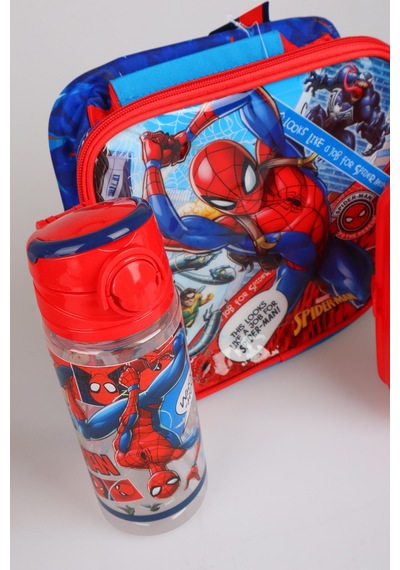 X Dekomus Lisanslı Spiderman Due Nyc Collection Beslenme Çantası,beslenme Kabı,matara Seti Altın