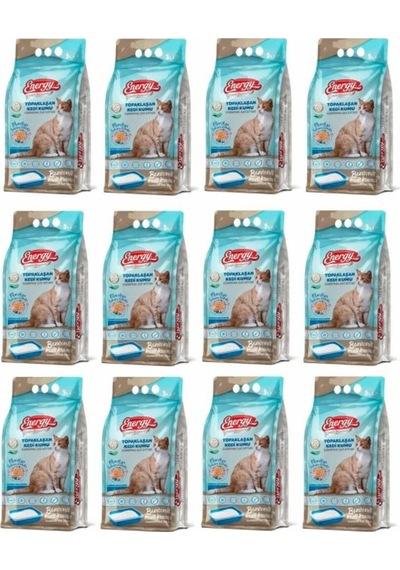Energy Marsilya Sabunu Kokulu İnce Taneli Topaklaşan Bentonit Kedi Kumu 12 x 5 L