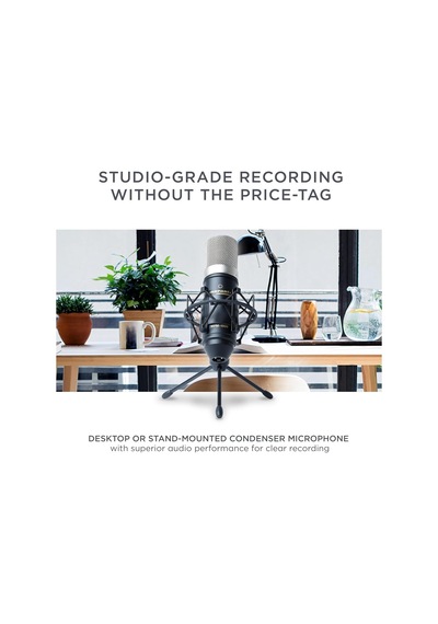 Mpm-1000 - Podcast, Akış, Şarkı Söyleme, Tele-çalışma Ve Oyun İçin Masa Standı Ve Kablolu Xlr Kondenser Stüdy