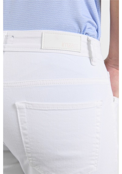 İmza Beyaz 5 Cep Düz Paça Gabardin Slim Fit Pamuklu Pantolon 1003260318