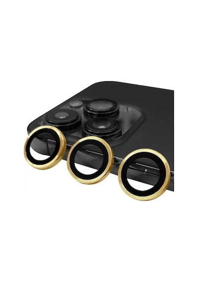 Newface Apple İphone 14 Pro Max Raze Metal Kamera Lens - Gold Altın