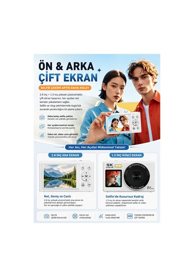 Robeve S150 5k Ultra Hd Dijital Fotoğraf Makinesi