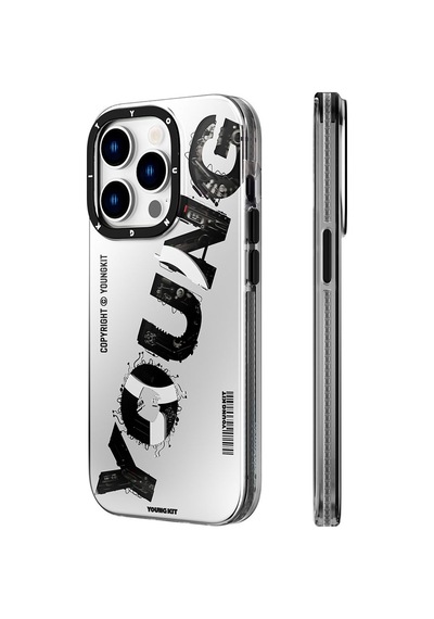 Apple Uyumlu iPhone 14 Pro Max Kılıf Magsafe Şarj Özellikli Yazı Temalı Youngkit Mechanic Serisi