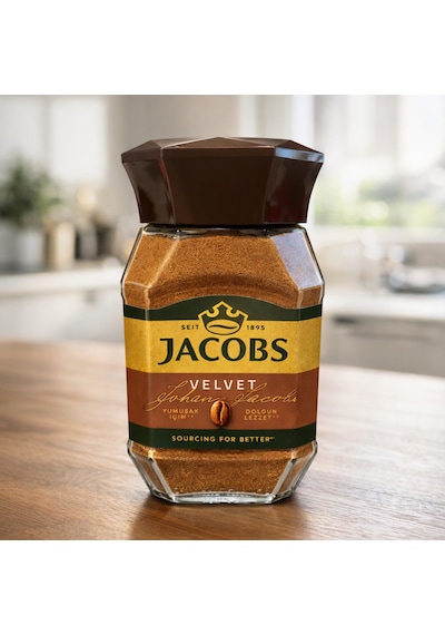 Jacobs Velvet %100 Çözünebilir Kahve 95 G Yumuşak İçim, Dolgun Lezzet Çözünebilir