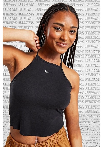 Nike Essential Cami Tight Fit Tank Top Black Likralı Fitilli Askılı Kadın Atlet Siyah