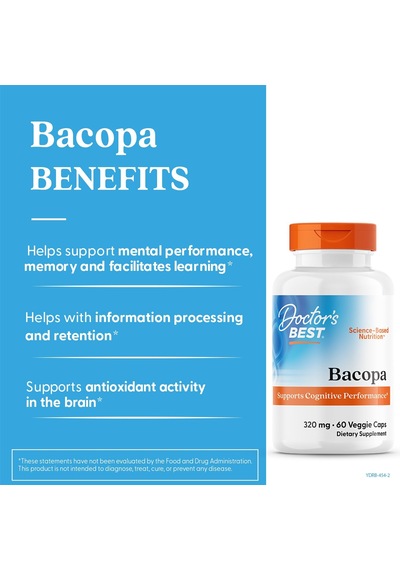 Doctors Best Bacopa With Synapsa Supports Cognitive Memory 60 Veggie Caps Aromasız