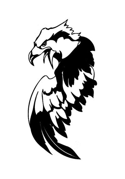 Ağzı Açık Kartal Ve Kanadı Sticker Çıkartma 17Cm
