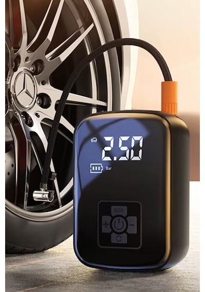 Kablosuz 3600 Mah Araç Kompresör 150 Psı Basınçlı Lastik, Bisklet