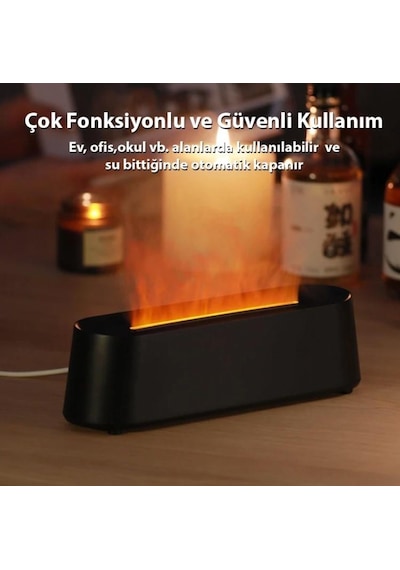 Zhltools A3 Ev Ve Ofis İçin Alev Difüzörü Ve Ultrasonik Hava Nemlendici