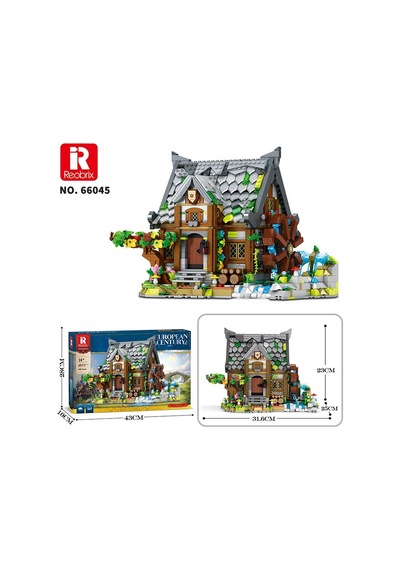Reobrix 66045 Değirmen Evi Yaratıcı Yapı Blok Seti Building Blocks Europen Century Mill House - 1873 Parça