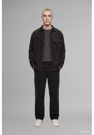 Defacto Baggy Fit Geniş Kalıp Normal Bel Geniş Paça Kadife Pantolon H3894ax26wnar104 Antrasit-ar104